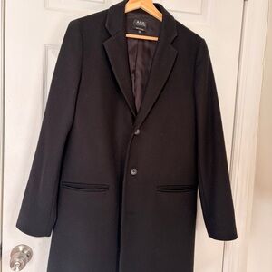 A.P.C. Black Wool Coat. Worn just once in flawless condition.